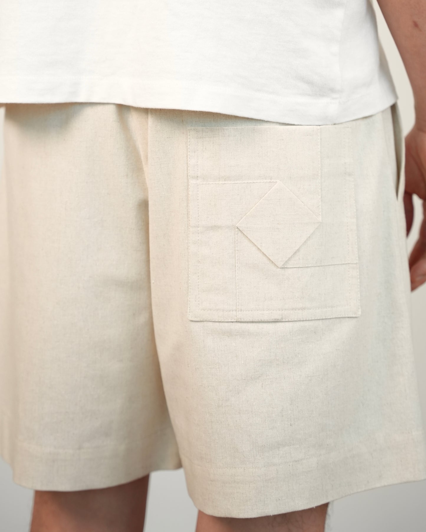 Unisex Boxer Shorts in Flax