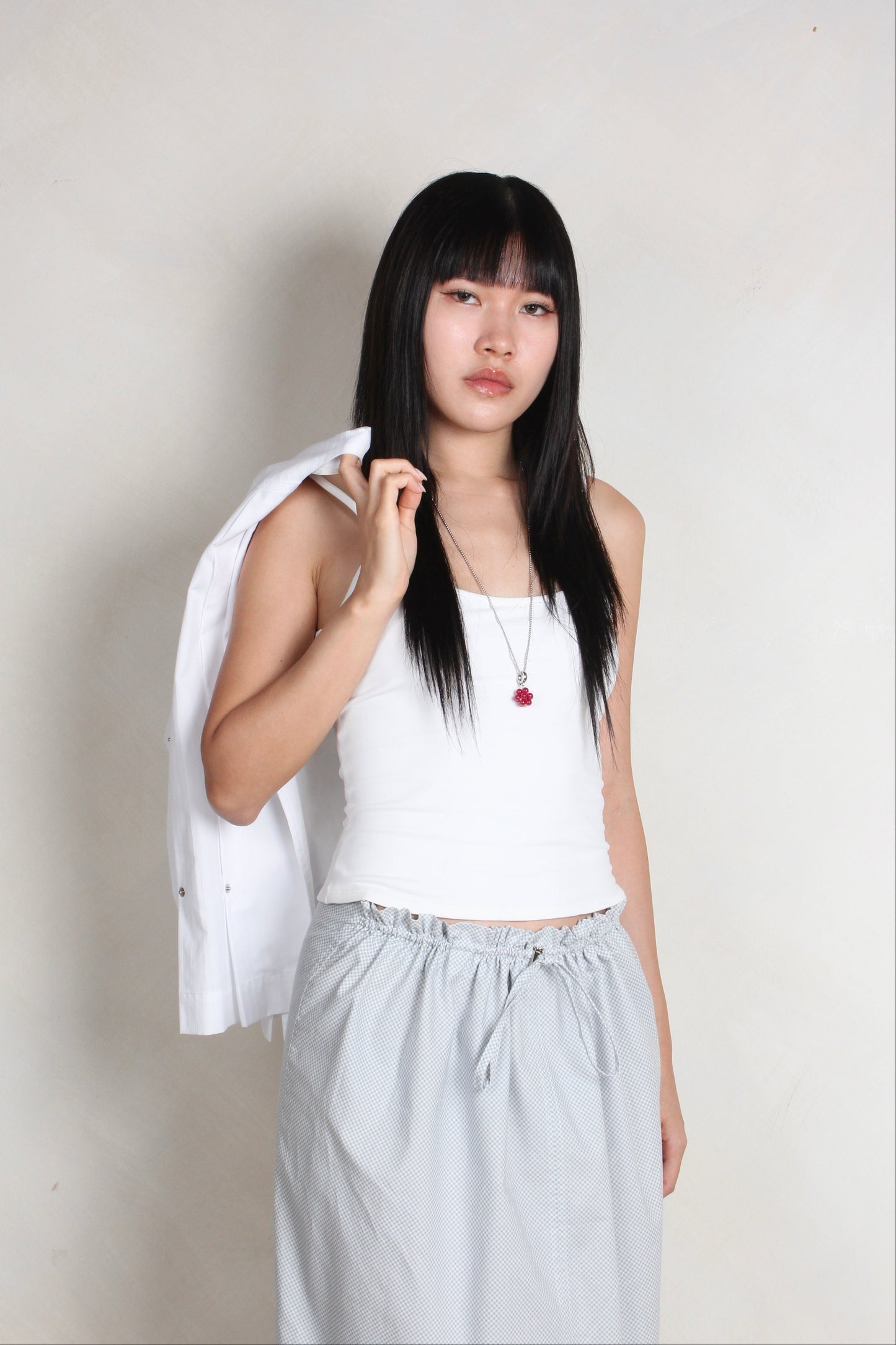 Parachute Skirt in Blue Checks