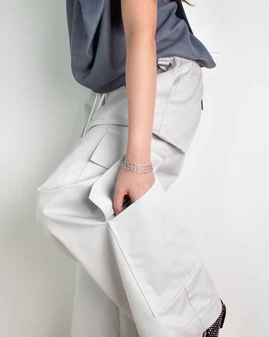 Unisex Cargo Pants in Fog