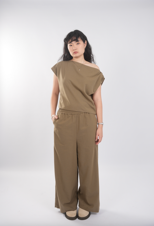 Unisex Relaxed Lounge Pants in Olive
