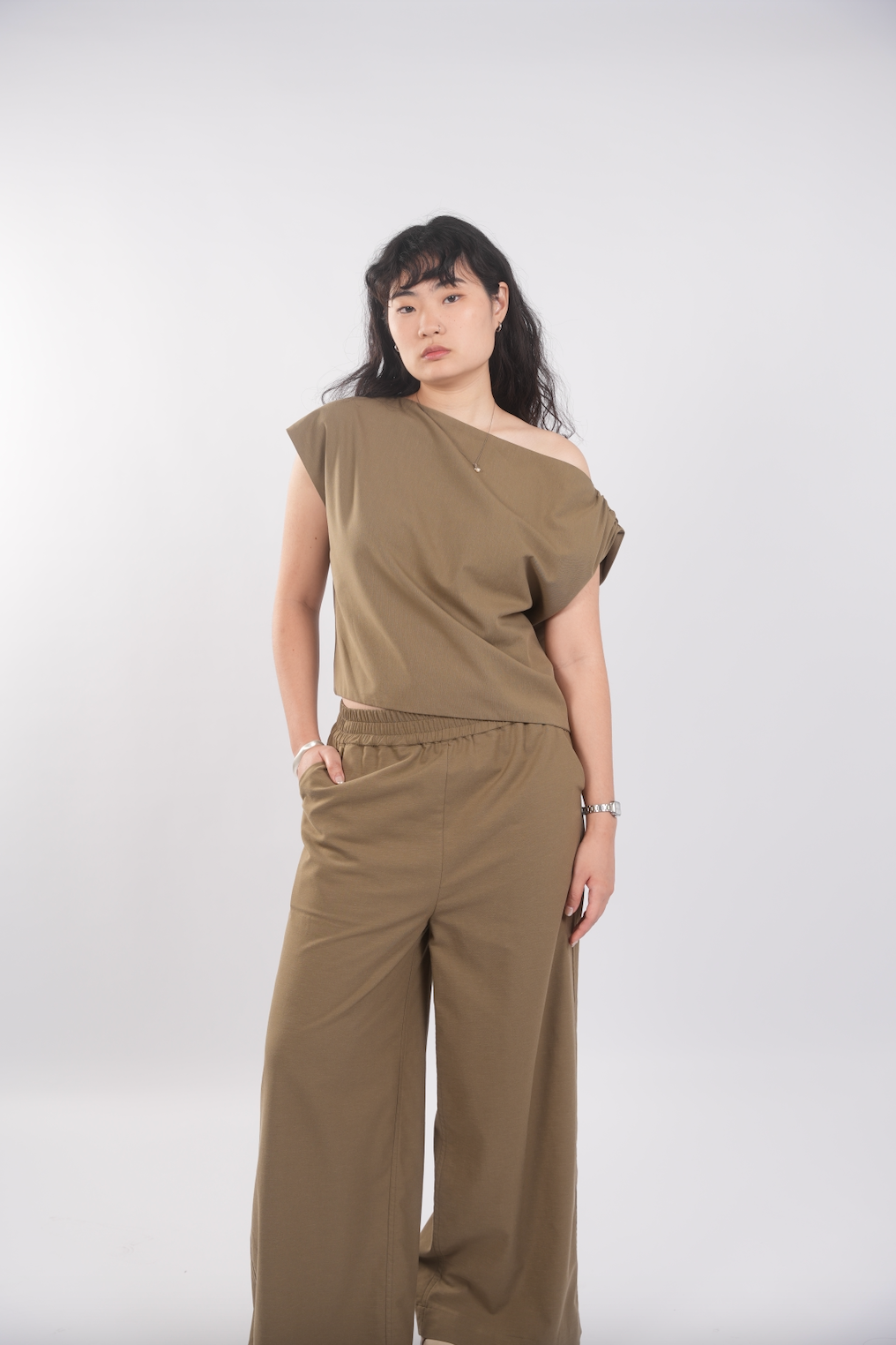 Unisex Relaxed Lounge Pants in Olive