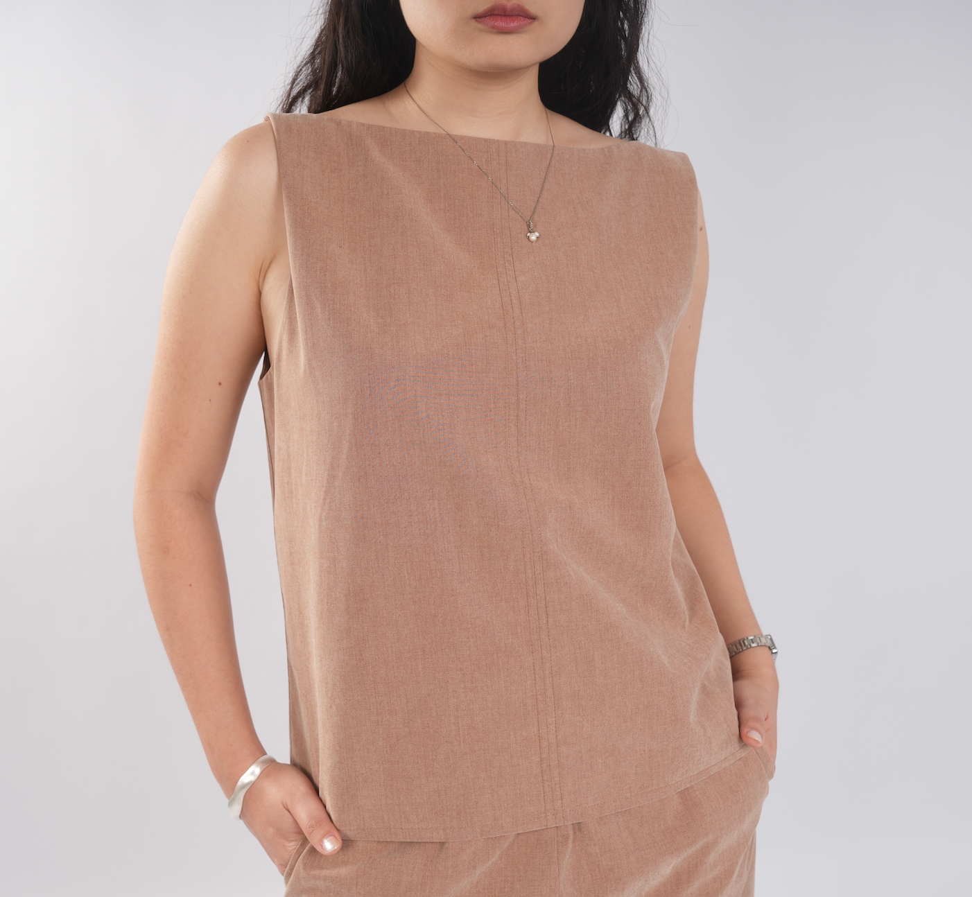 Boat Neck Tank in Brick