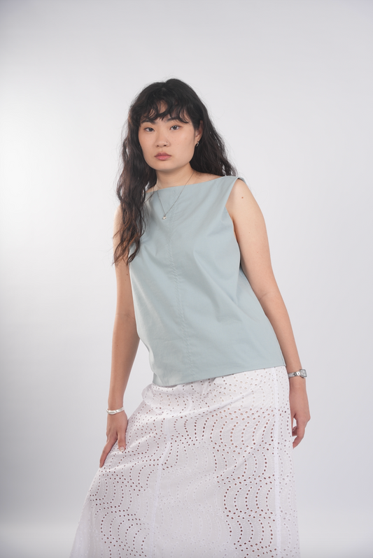 Boat Neck Tank in Sky