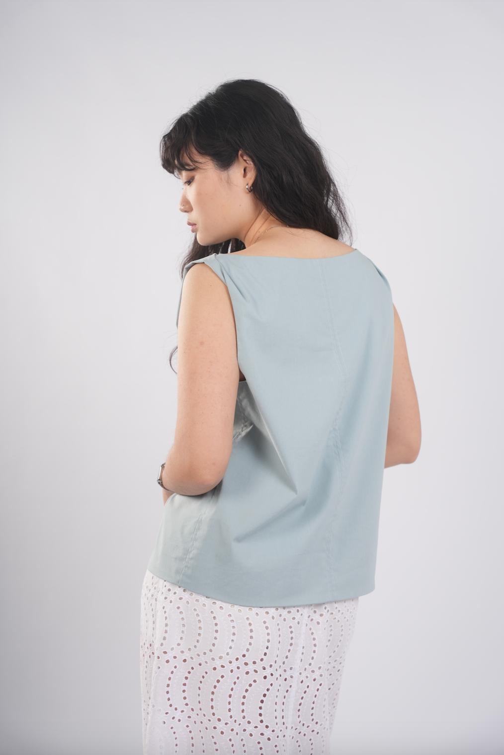 Boat Neck Tank in Sky