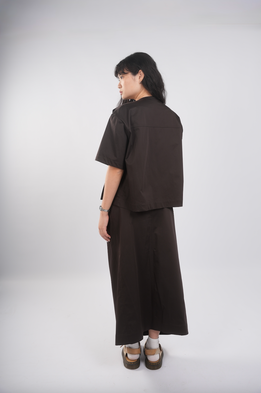 Parachute Skirt in Deep Cocoa