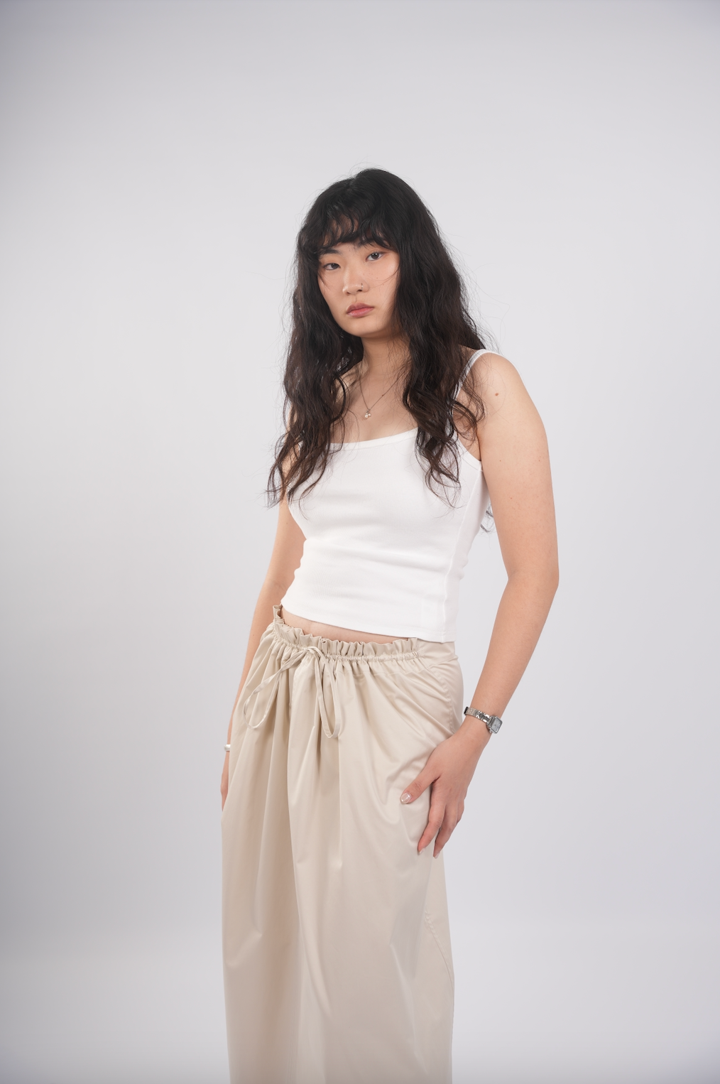 Parachute Skirt in Beige