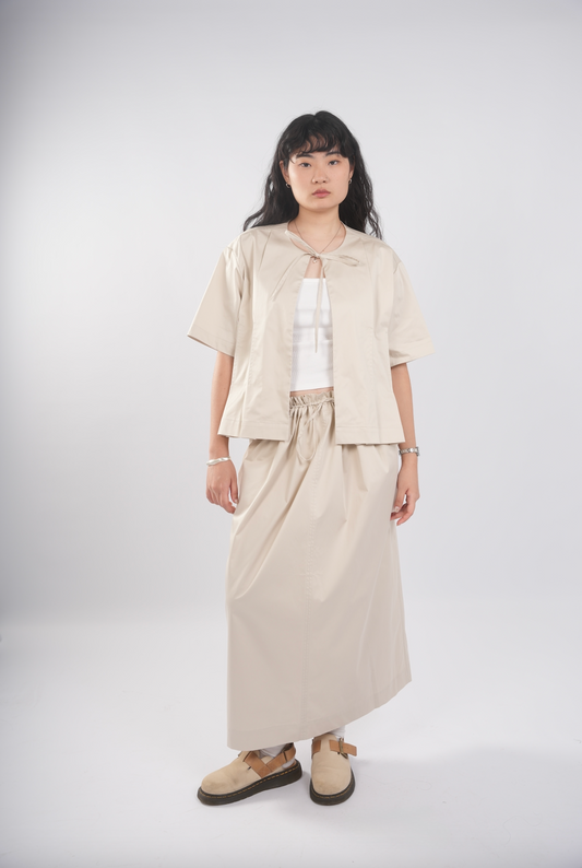 Parachute Skirt in Beige