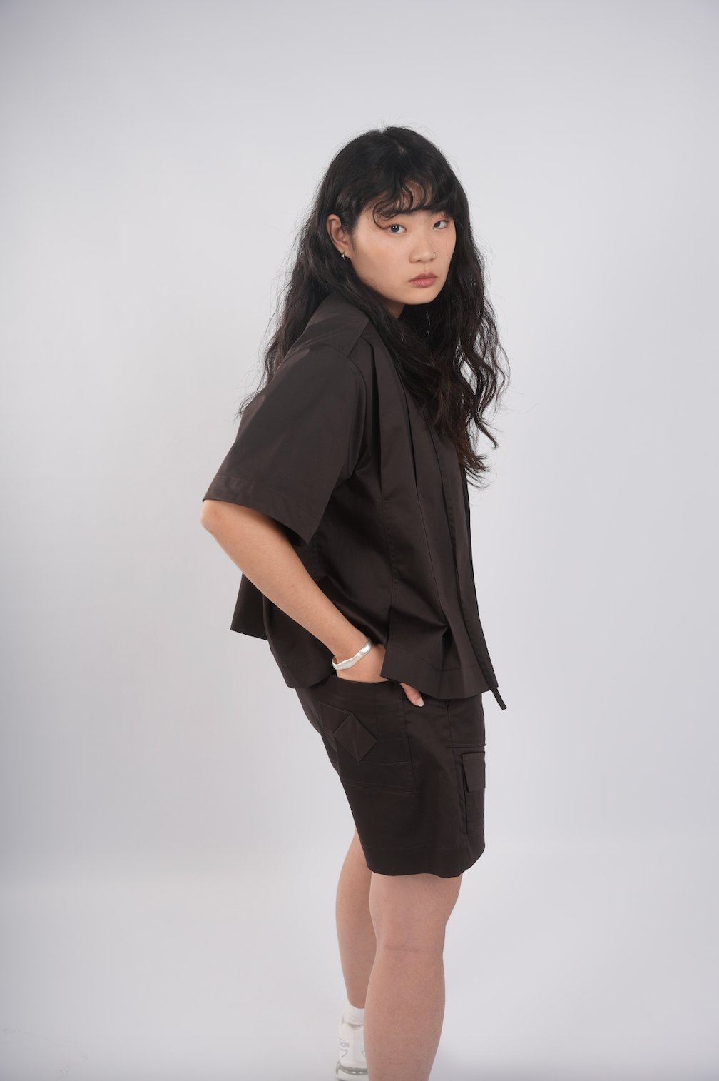 Unisex Cargo Shorts in Deep Cocoa