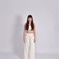 Unisex Cocoon Pleated Pants in White