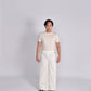 Unisex Cocoon Pleated Pants in White