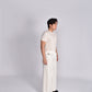 Unisex Cocoon Pleated Pants in White