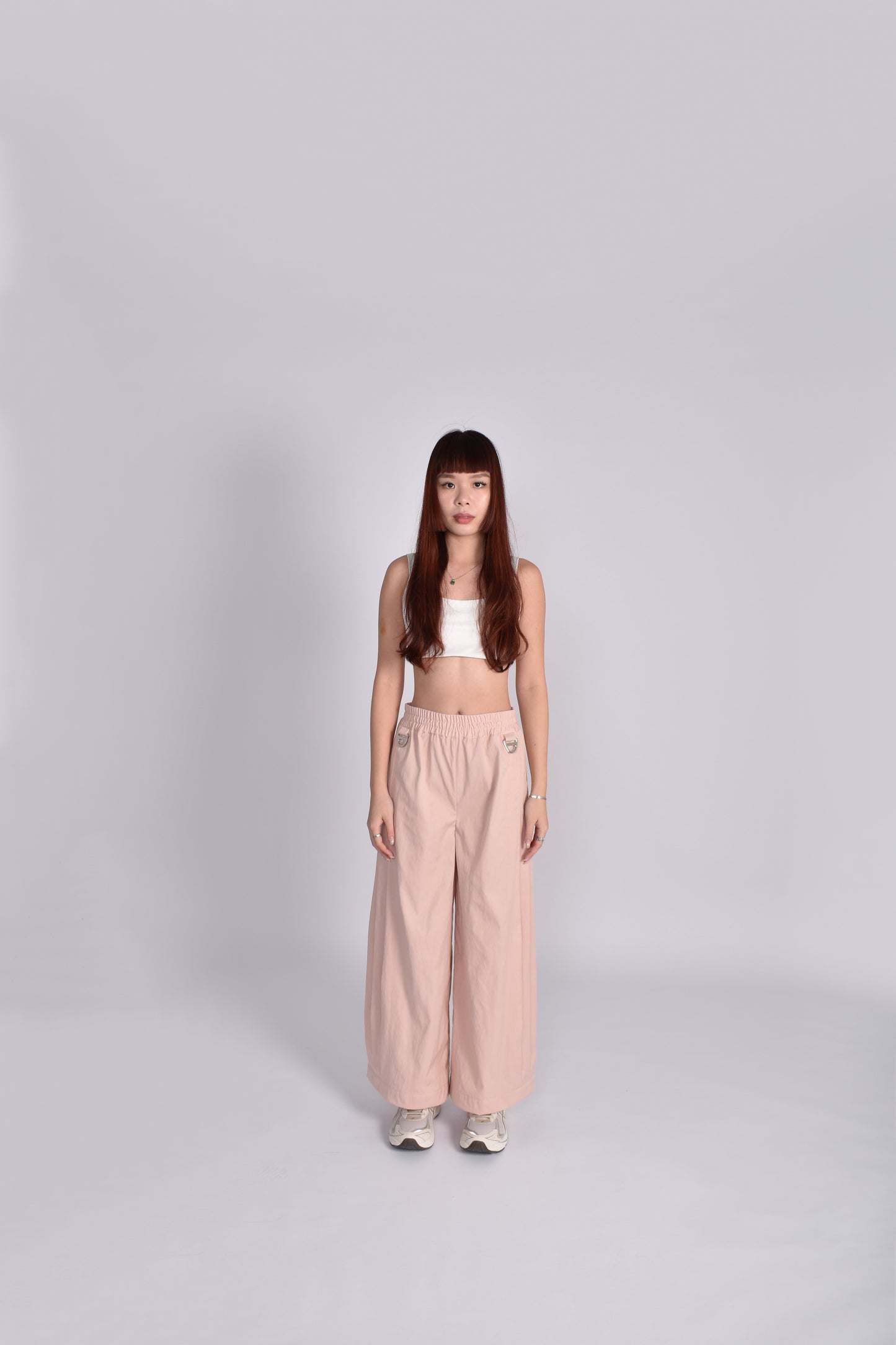 Unisex Cocoon Pleated Pants in Blush