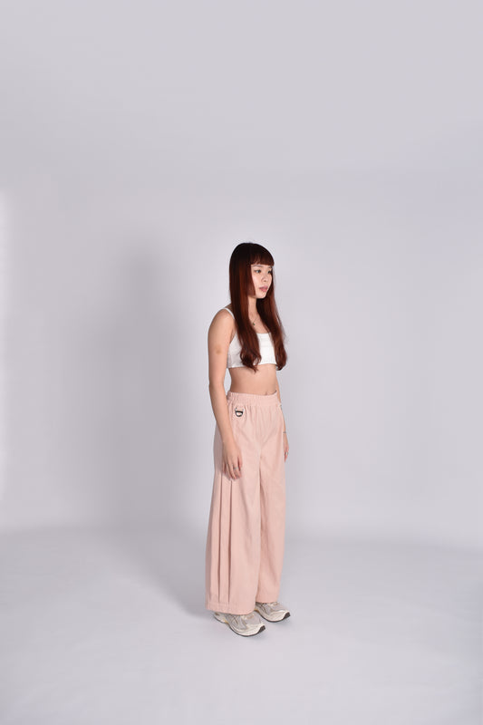 Unisex Cocoon Pleated Pants in Blush