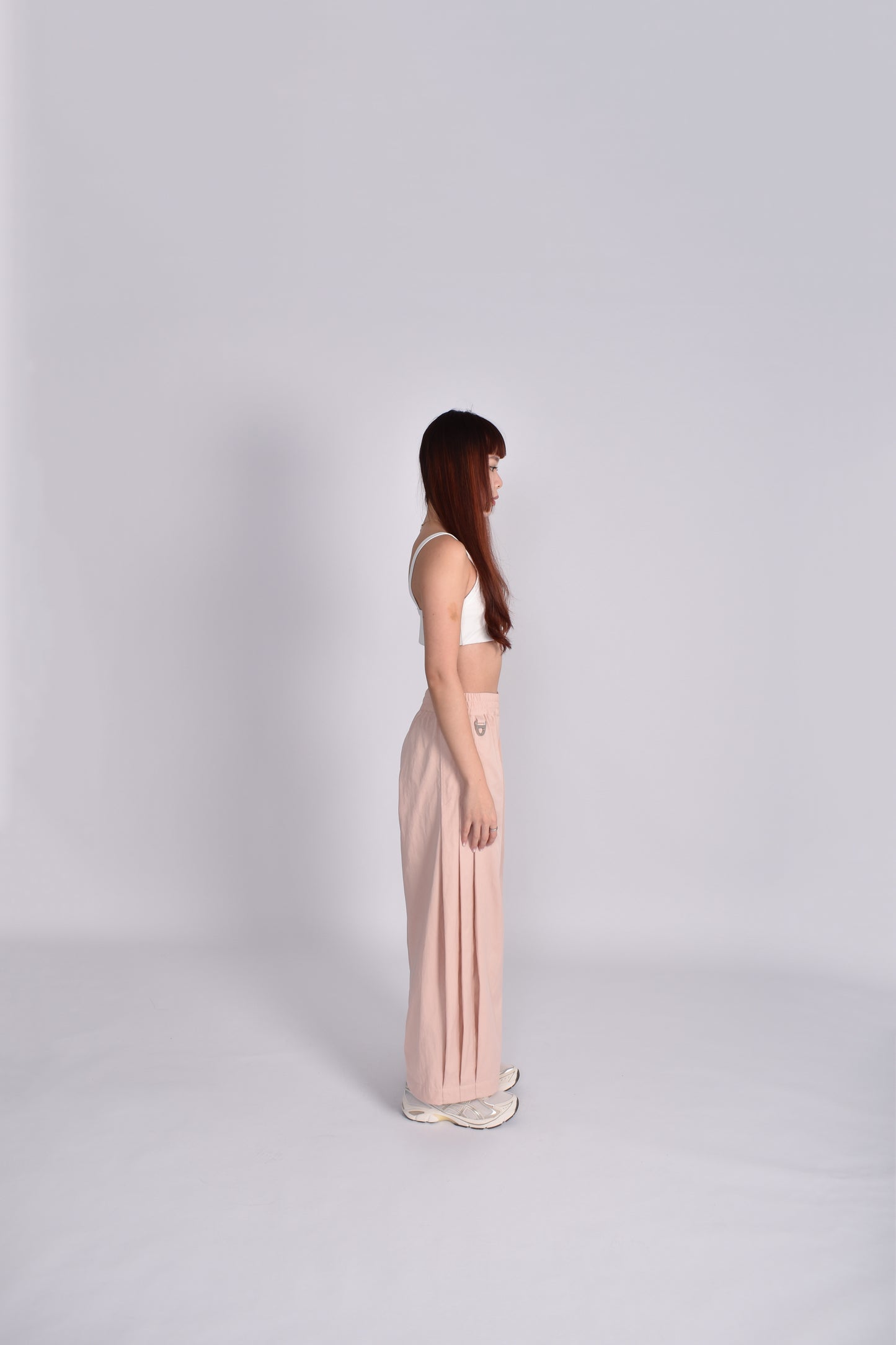 Unisex Cocoon Pleated Pants in Blush