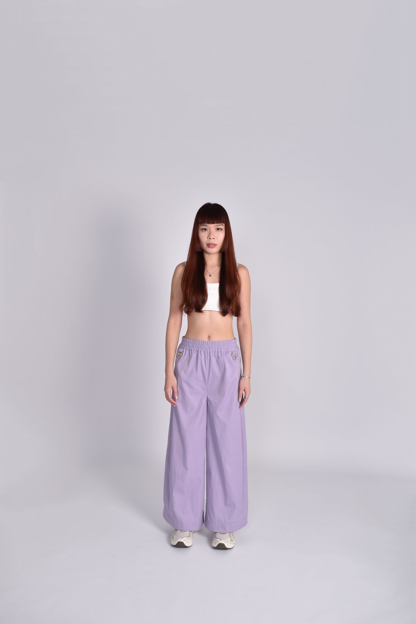 Unisex Cocoon Pleated Pants in Lavender