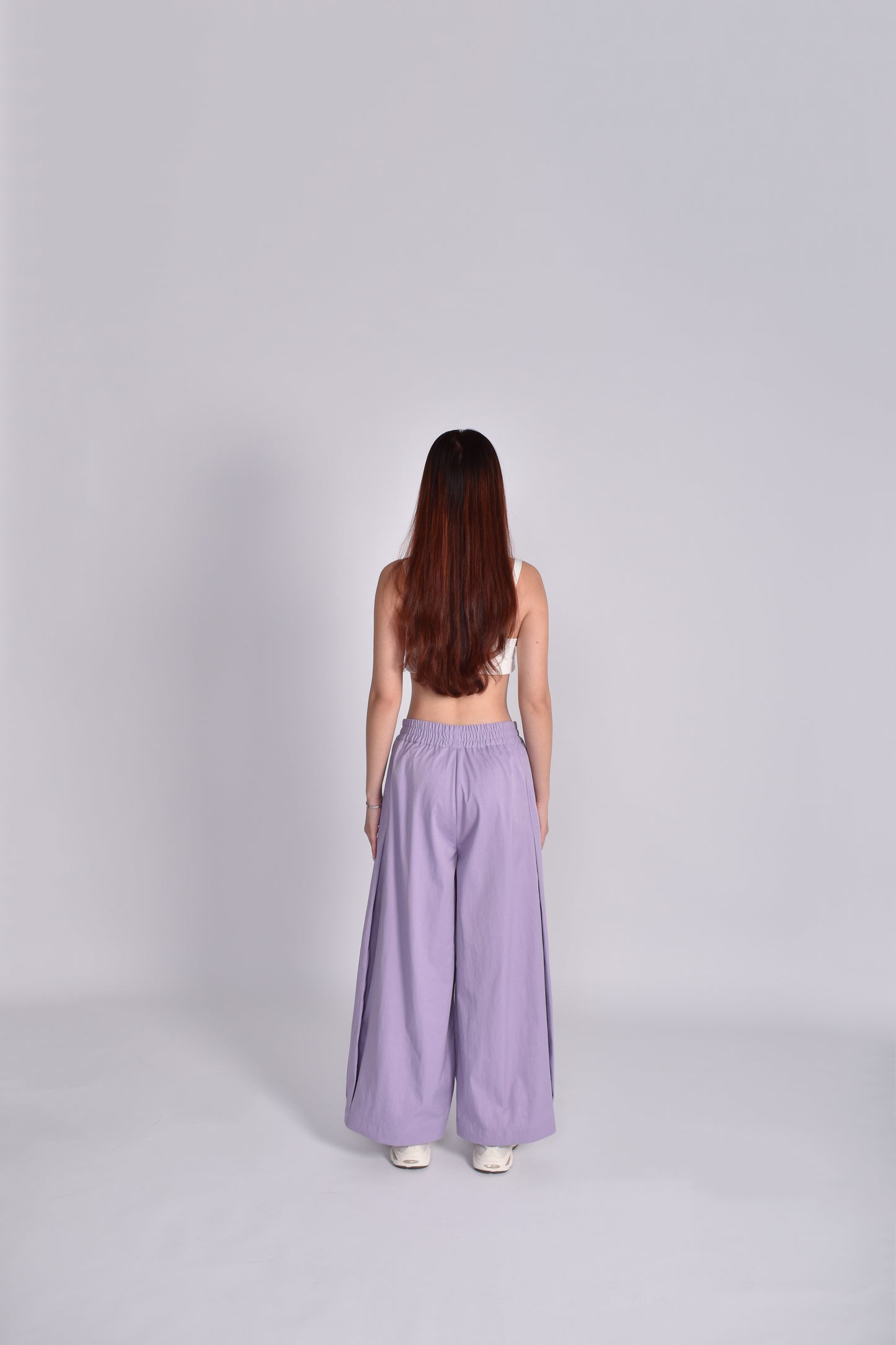 Unisex Cocoon Pleated Pants in Lavender