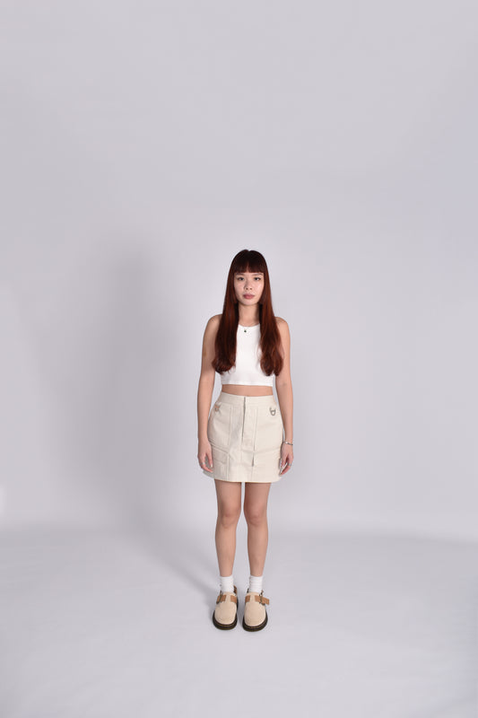 Cargo Skirt in Ecru