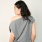 Asymmetrical Drape Top in Heather