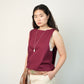 Twisted Back Tank in Wine