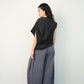 Unisex Cocoon Pleated Pants in Navy