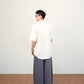 Unisex Cocoon Pleated Pants in Navy