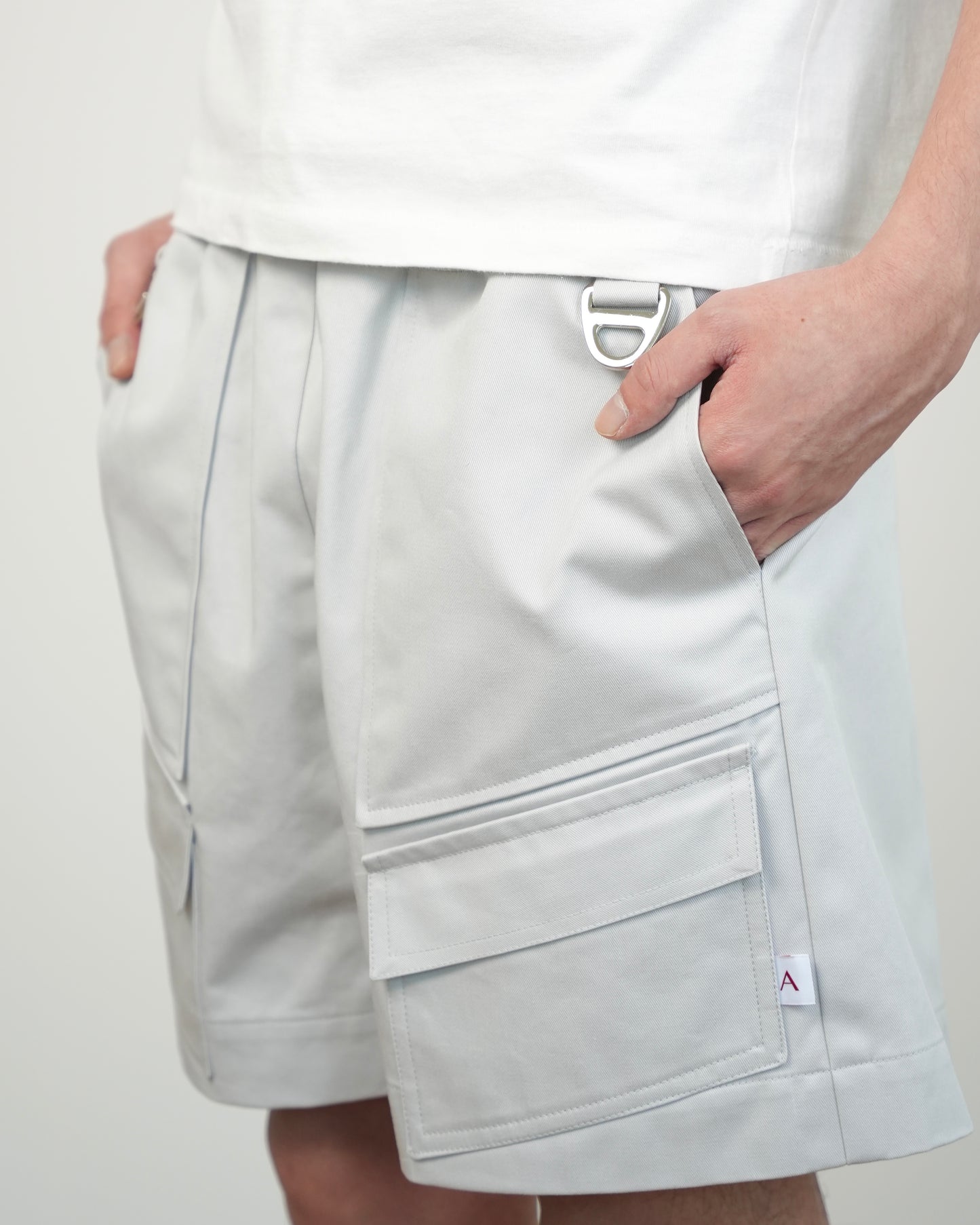 Unisex Cargo Shorts in Fog