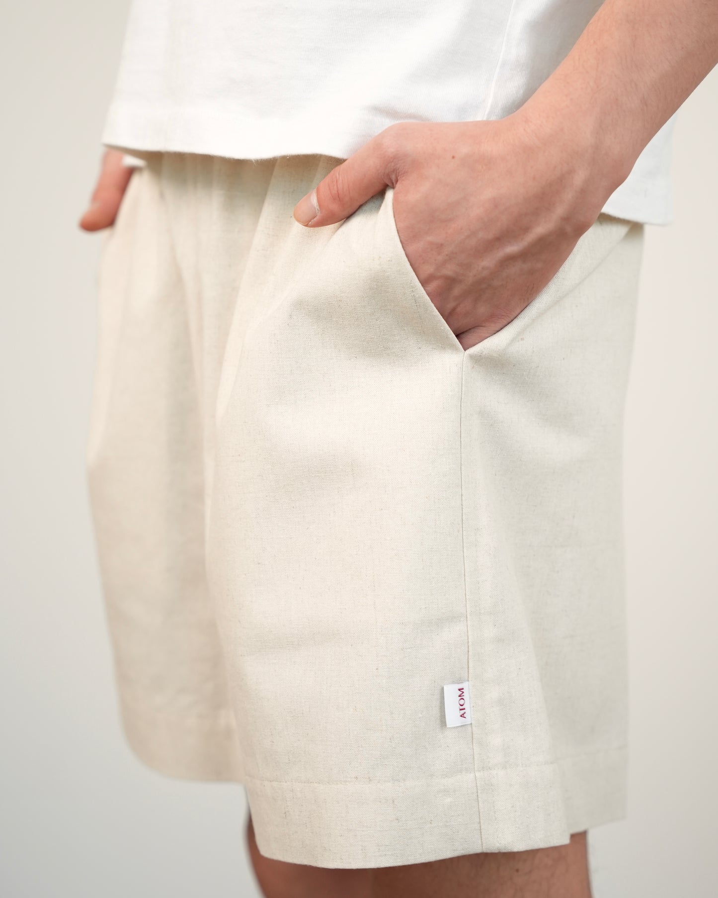 Unisex Boxer Shorts in Flax