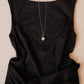 Boat Neck Tie Top in Shadow