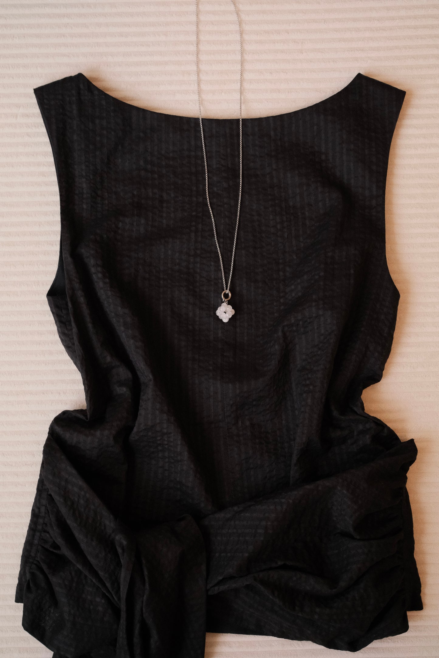 Boat Neck Tie Top in Shadow