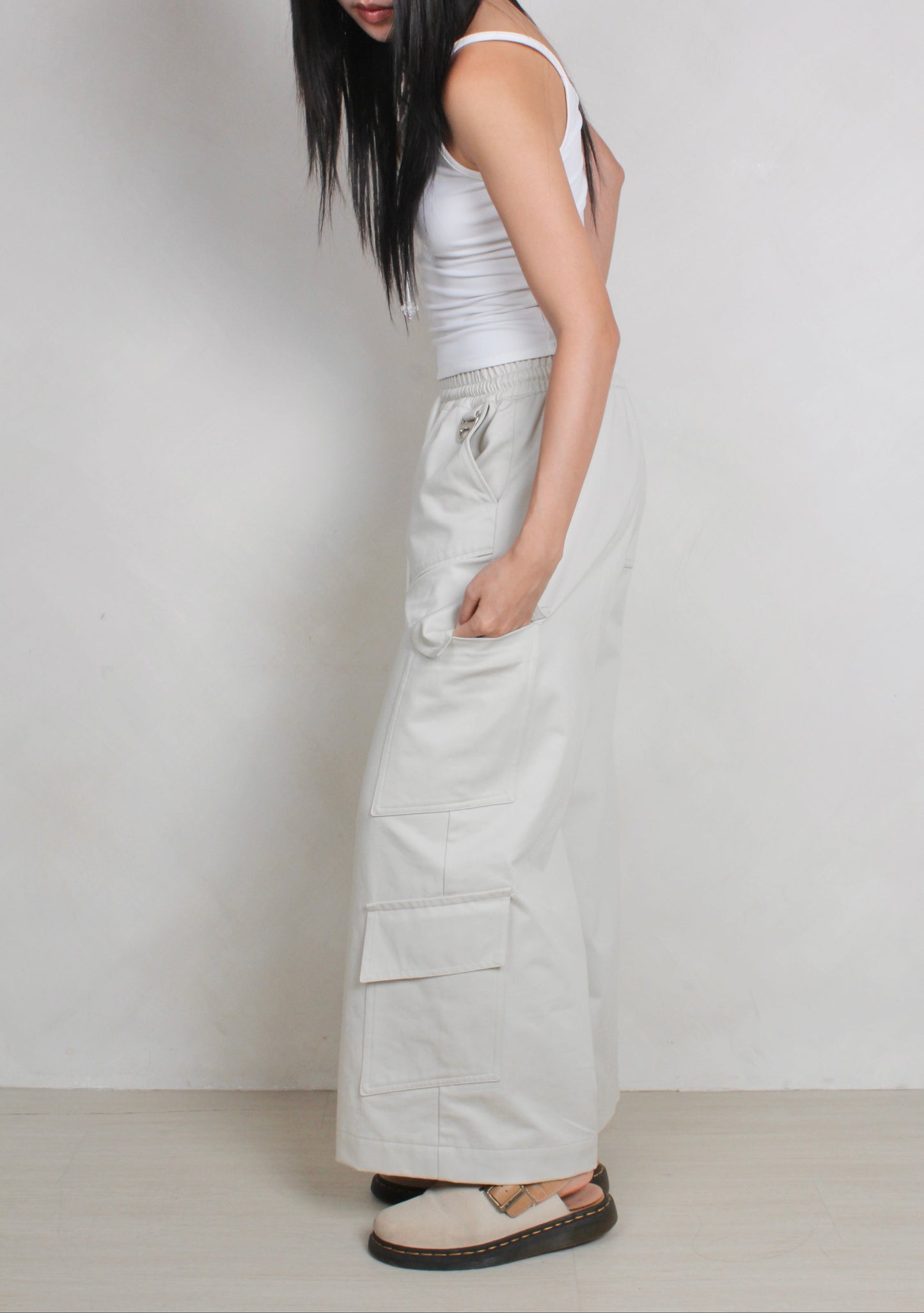 Unisex Cargo Pants in Light Taupe
