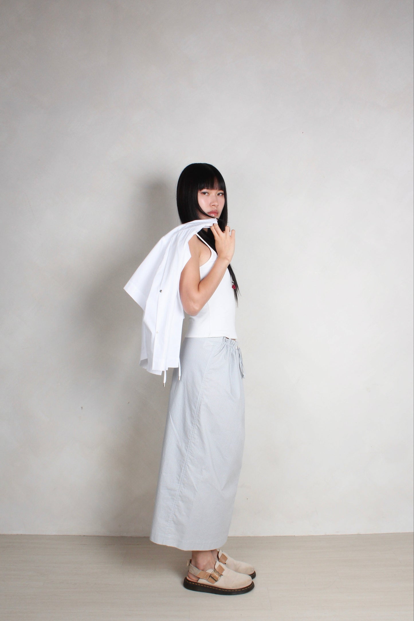 Parachute Skirt in Blue Checks