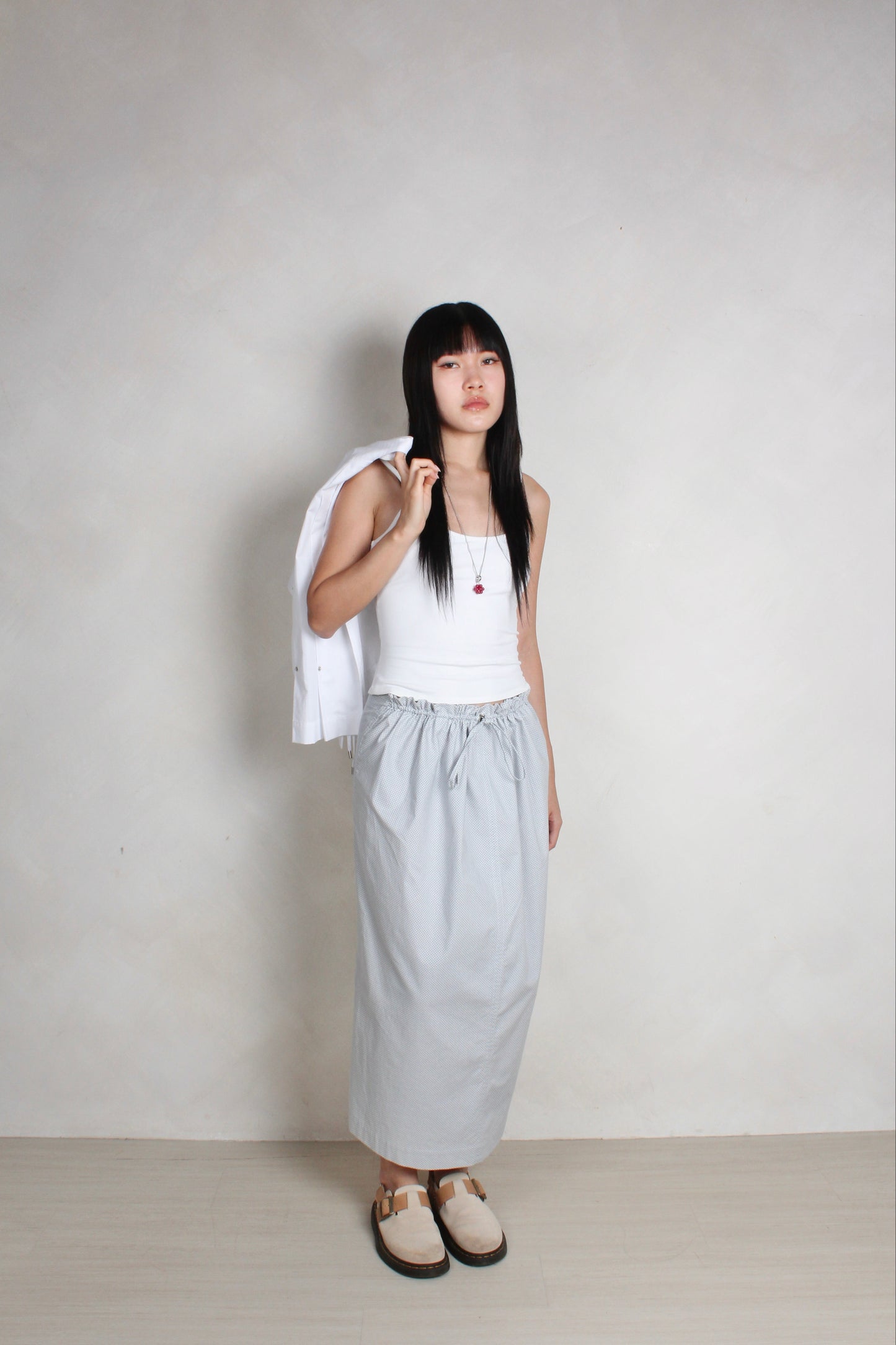 Parachute Skirt in Blue Checks