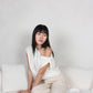 Asymmetrical Drape Top in Cream