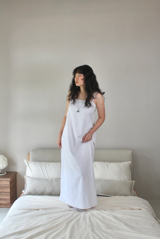 Gathered Cami Dress in Cloud Crinkle