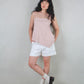 Gathered Cami in Yam Stripe