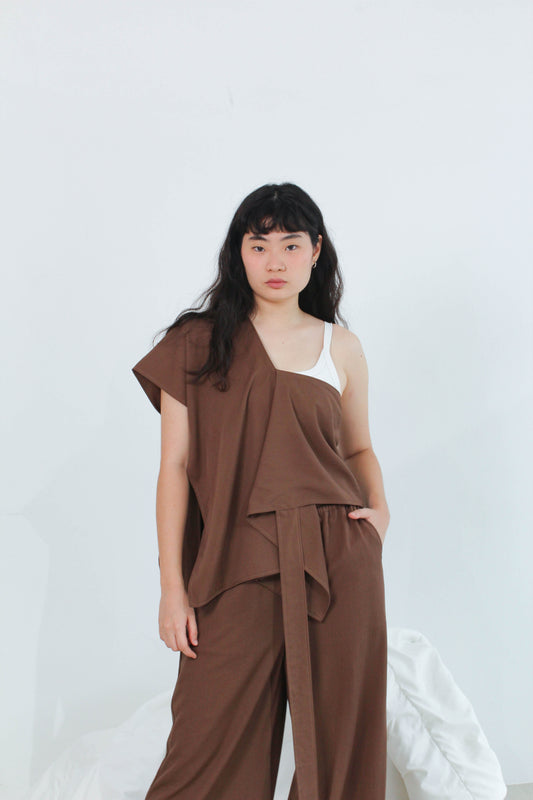 Multi Way Tie Top in Coffee