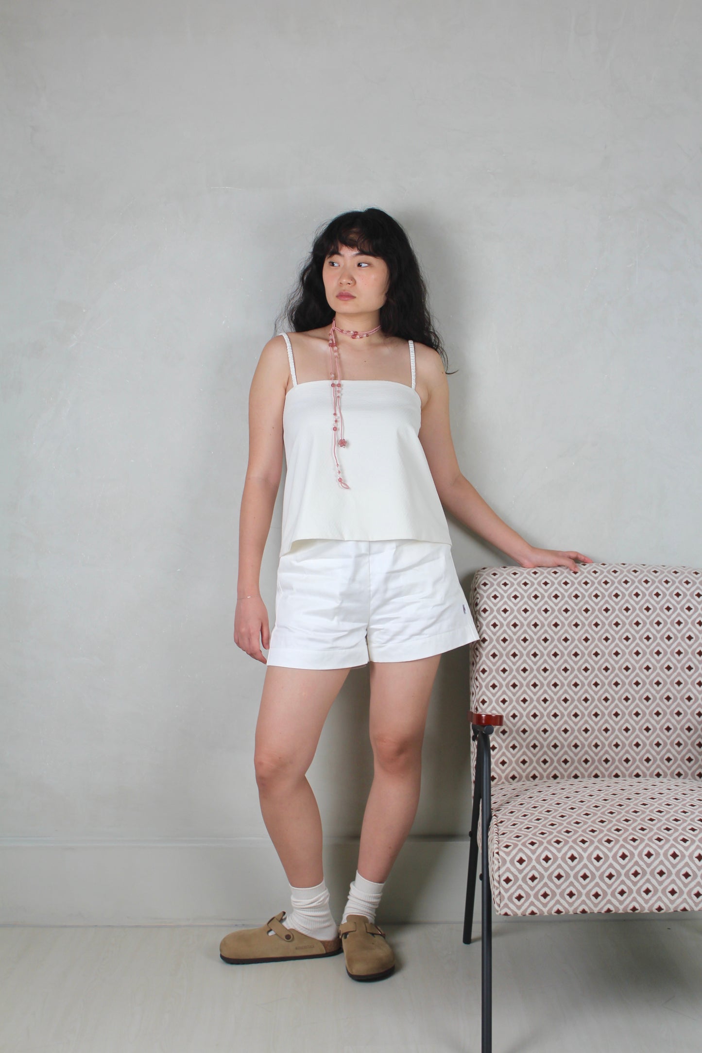 Gathered Cami in Bone