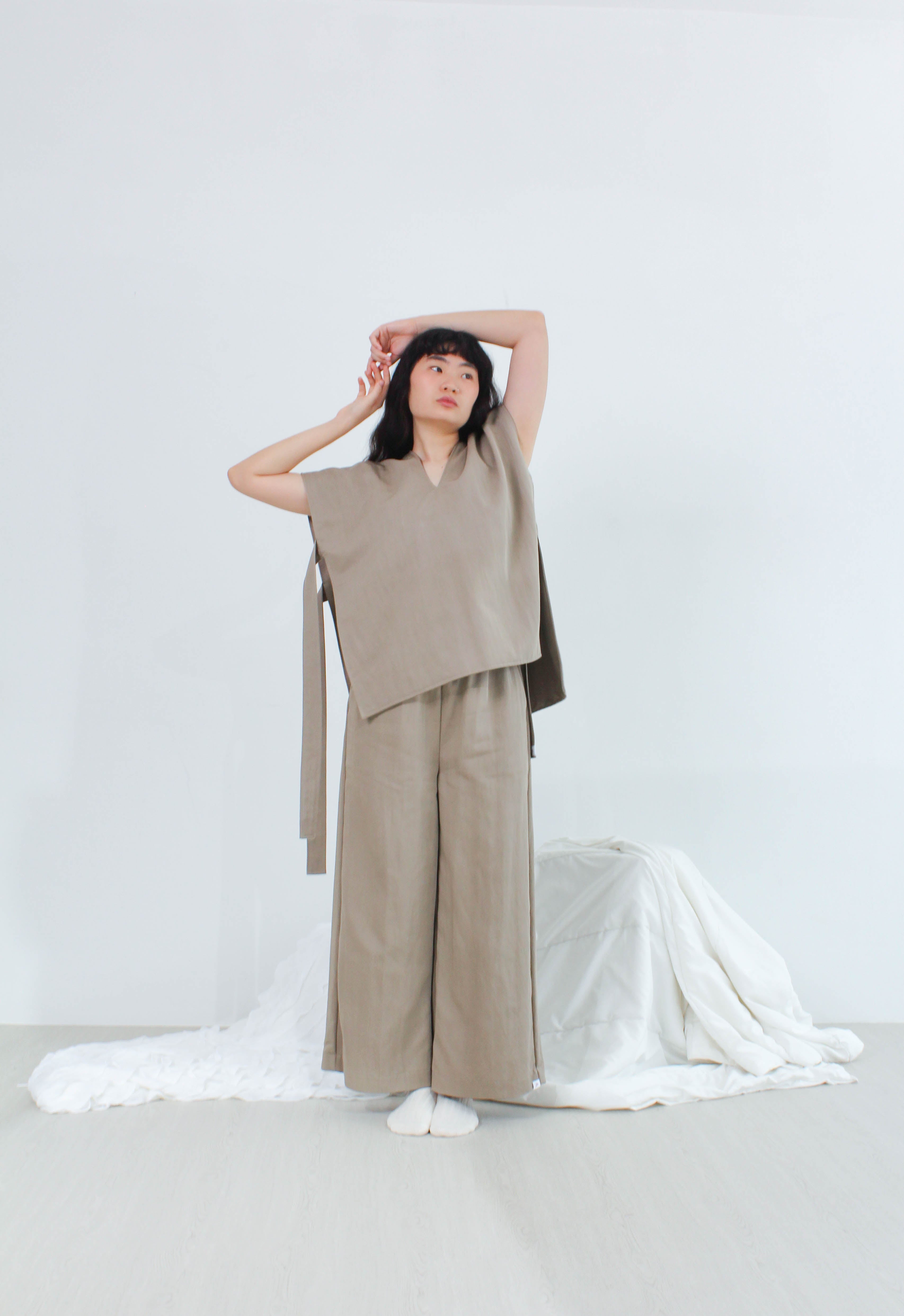 Unisex Relaxed Lounge Pants in Khaki