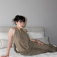 Cowl Neck Halter in Olive