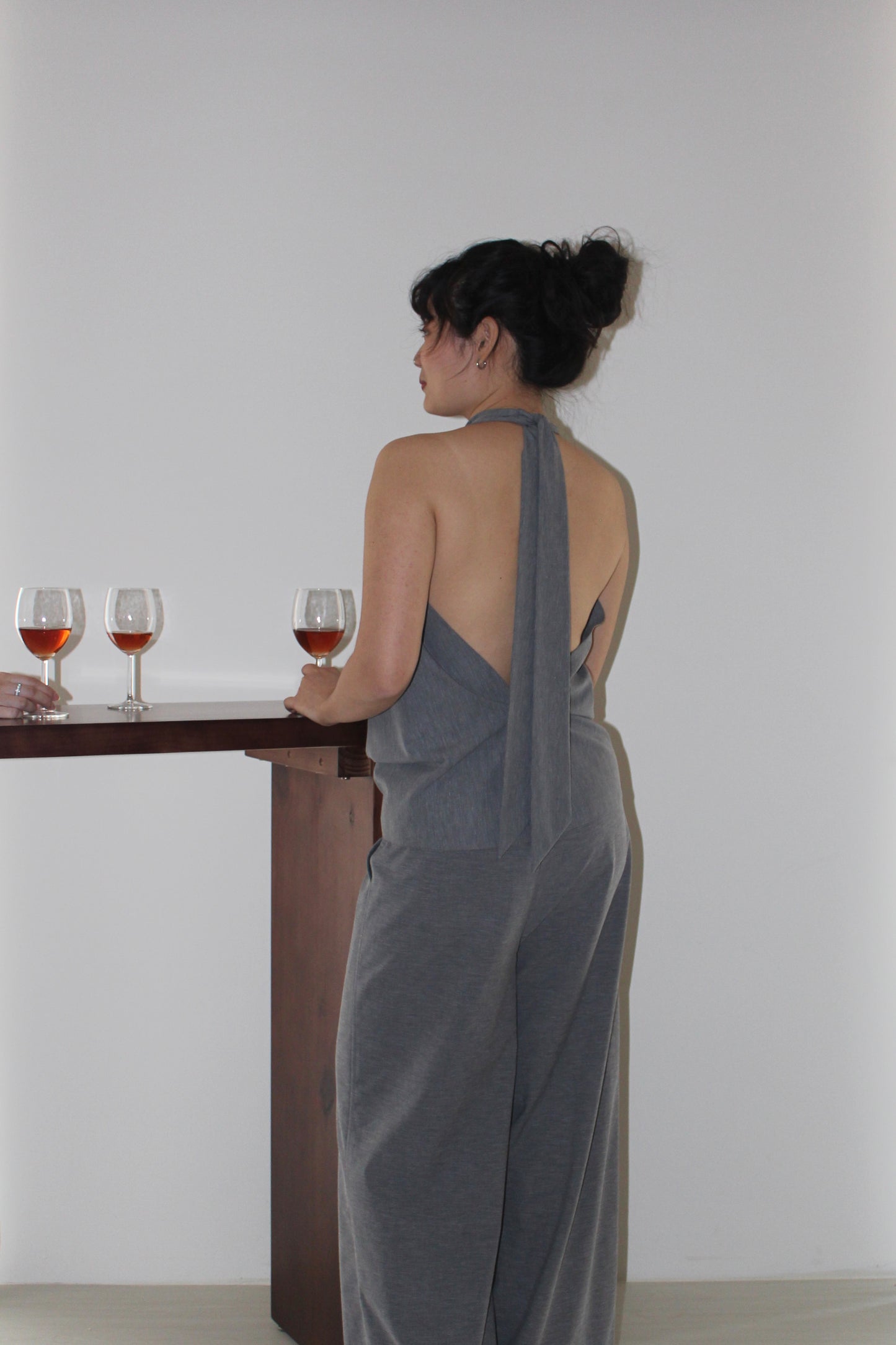 Cowl Neck Halter in Heather