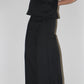 Unisex Pleated Cocoon Pants in Noir Stripe