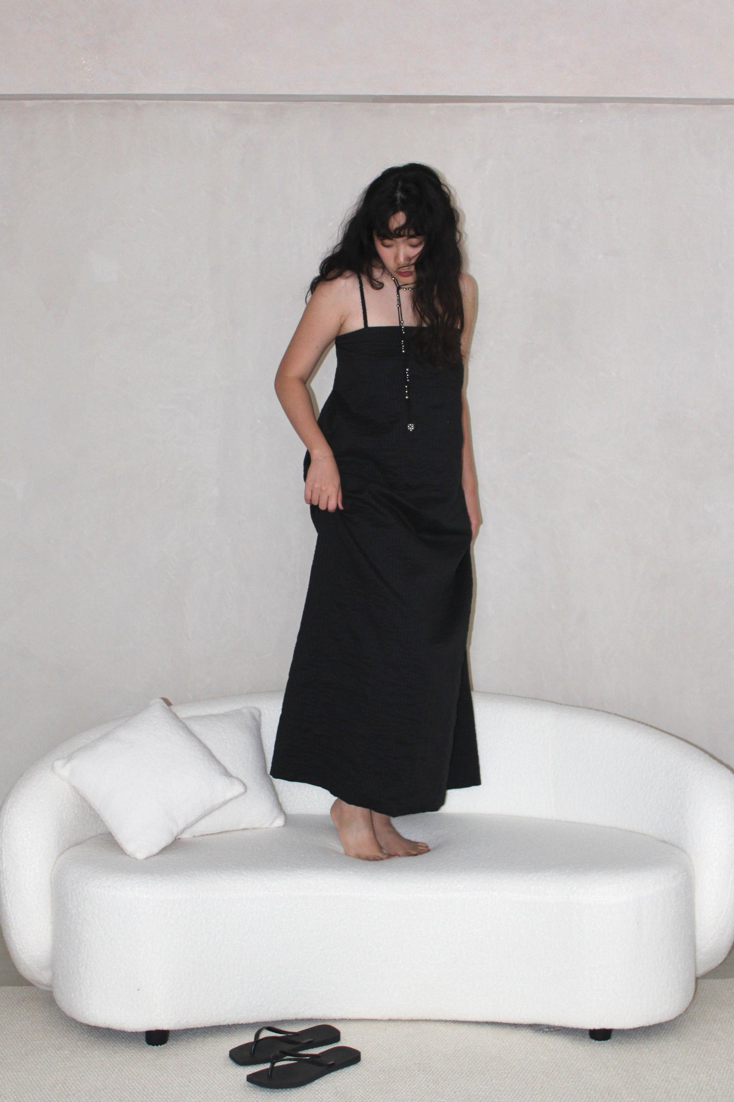 Gathered Cami Dress in Shadow