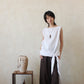 Boat Neck Tie Top in Cloud Crinkle