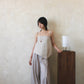 Unisex Pleated Cocoon Pants in Griege