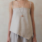 Gathered Cami Griege Stripe