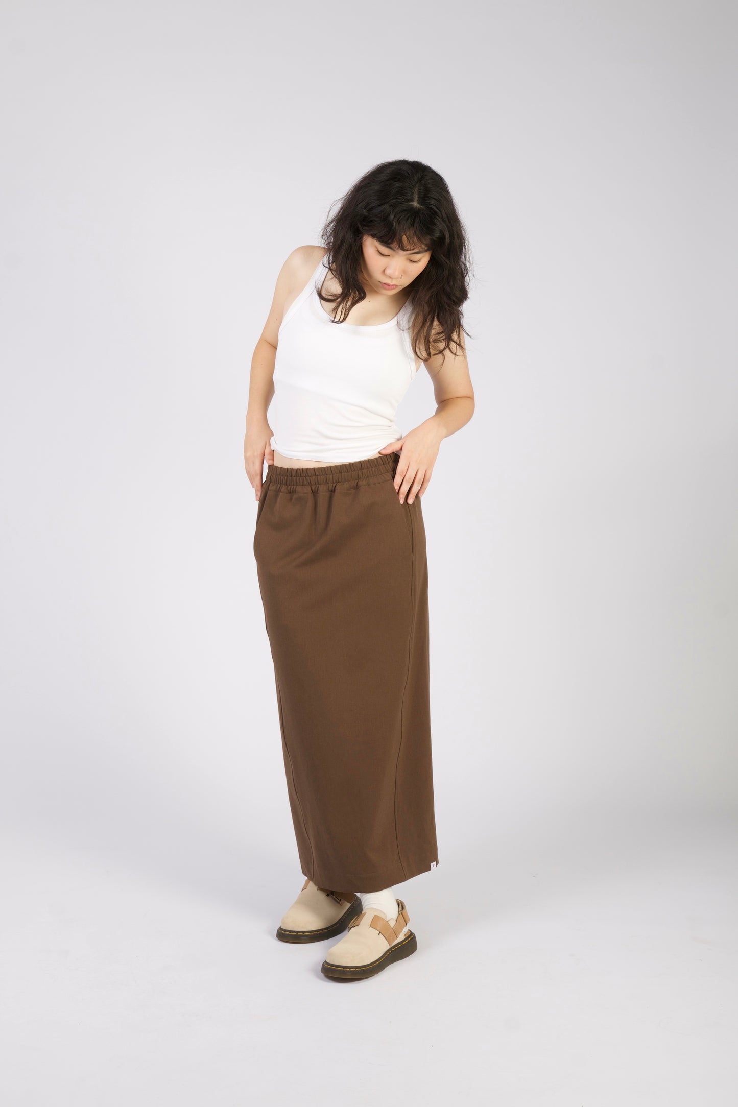 Angled Skirt in Bistre