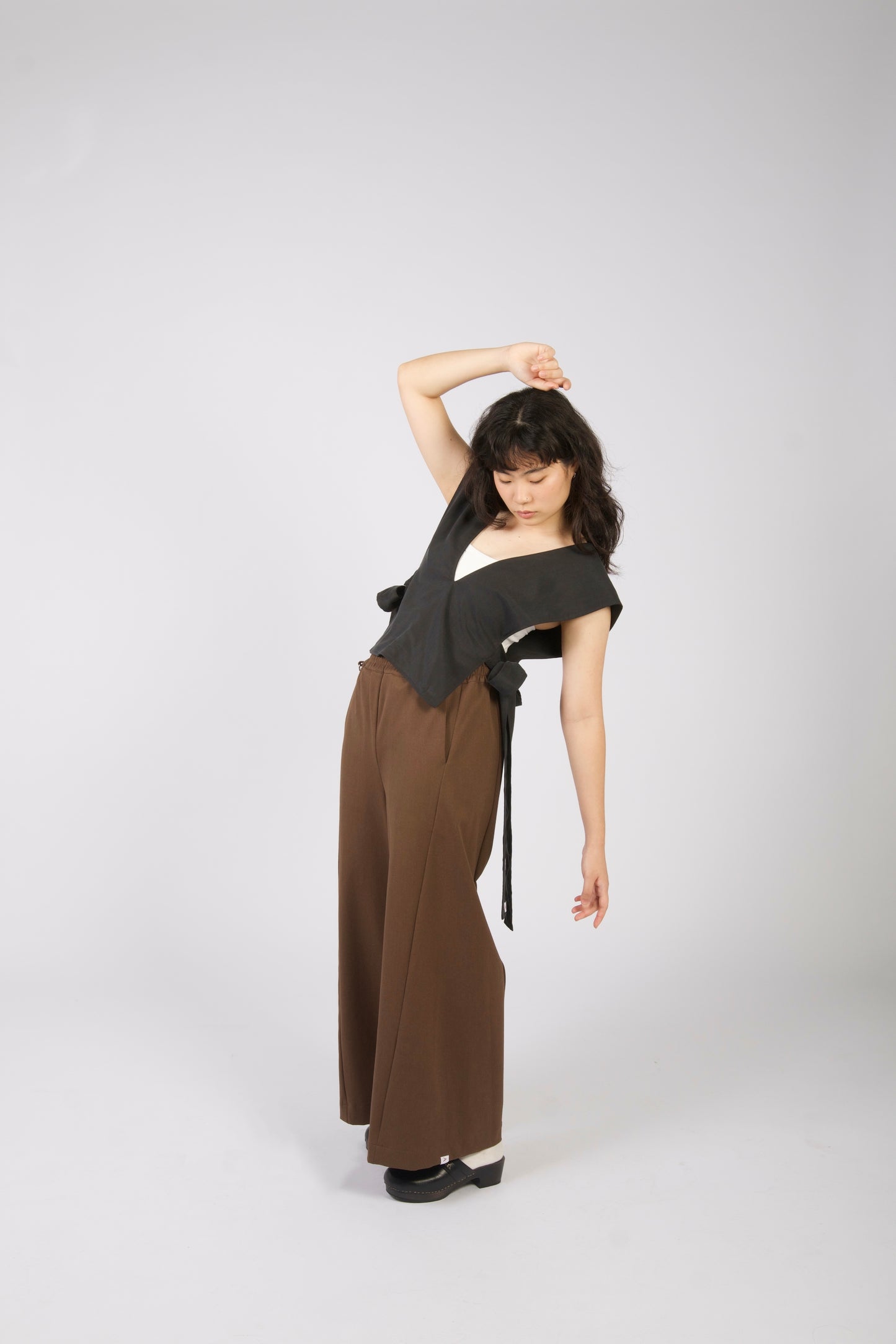 Unisex Angled Pants in Bistre