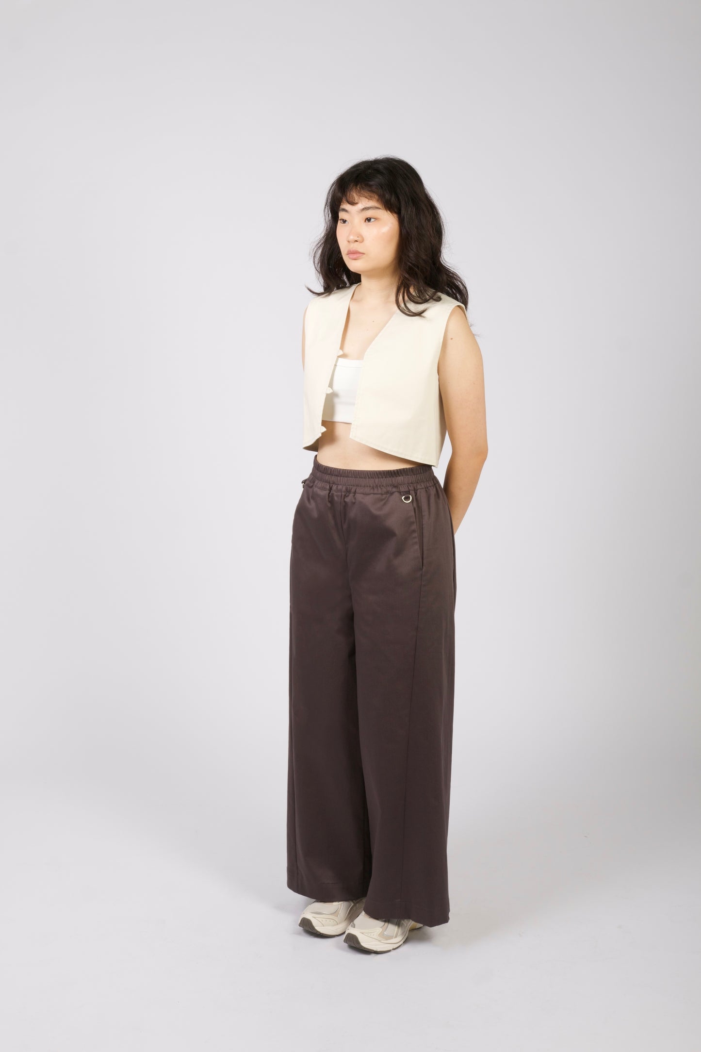 Unisex Angled Pants in Storm