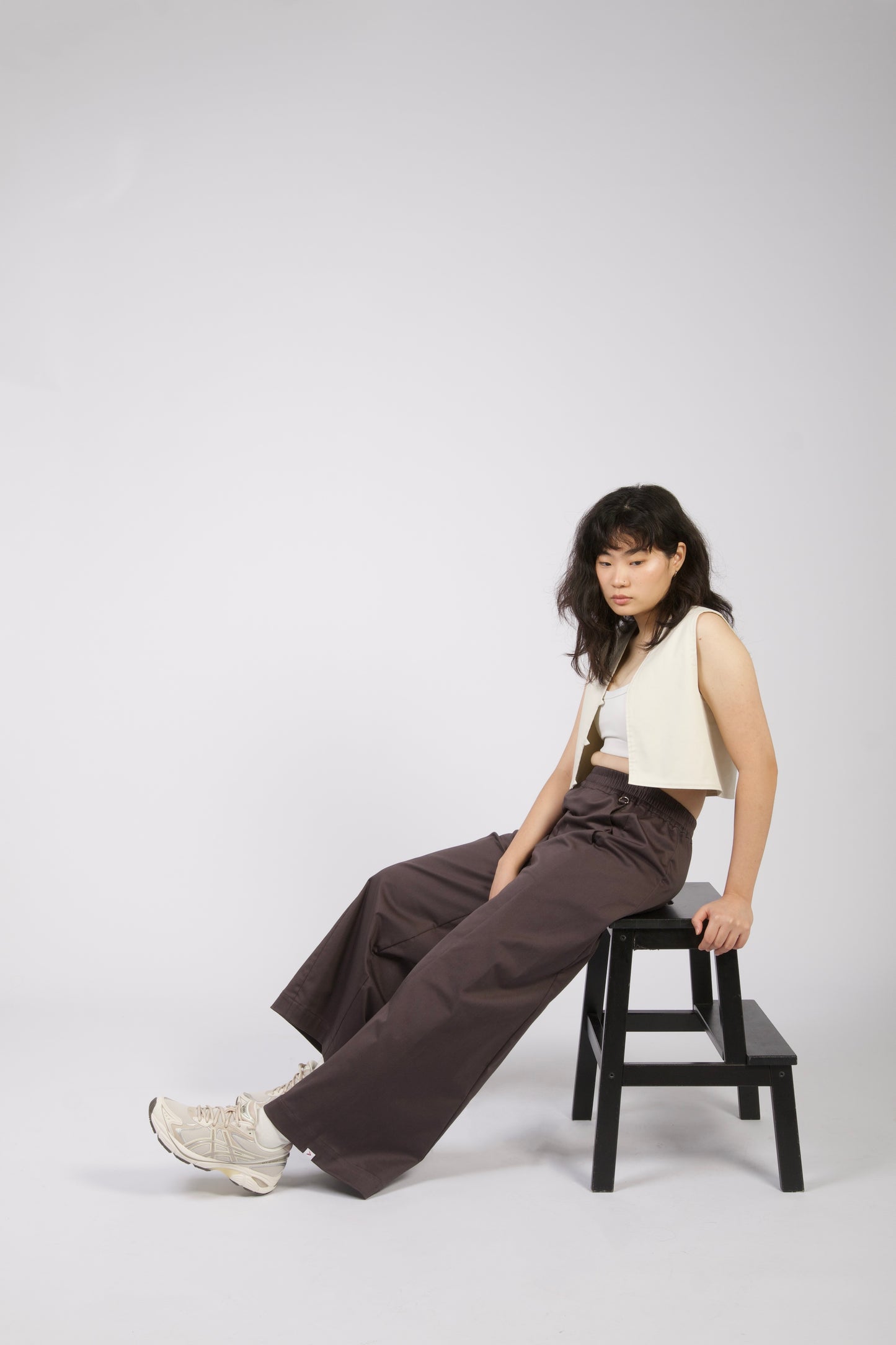 Unisex Angled Pants in Storm