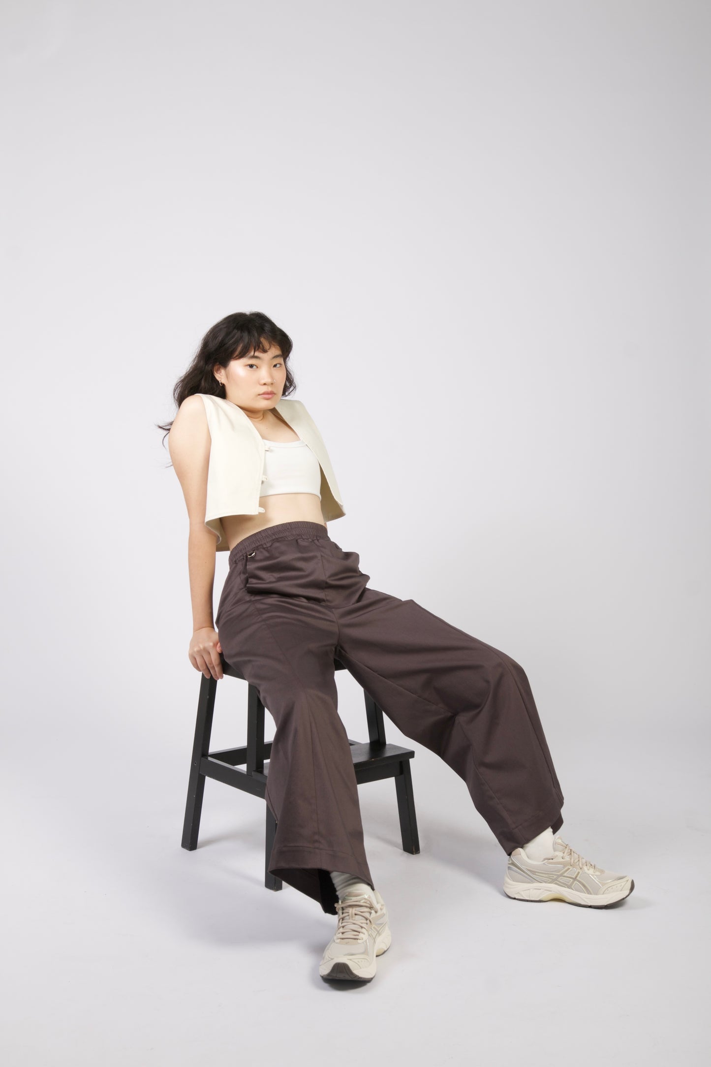 Unisex Angled Pants in Storm